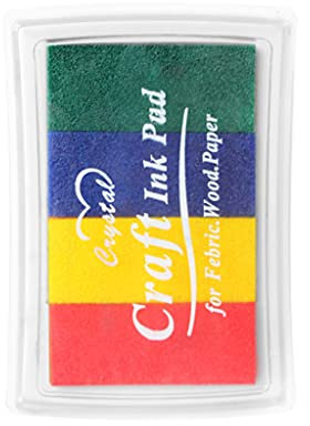 4 Colors DIY Craft Pad Washable DIY Stamp Pads DIY Multicolor Rainbow Pads for Kids Students DIY Finger Paints Non Toxic Washable Toddler