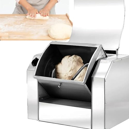 URJWAN Batidora De Alimentos Comercial, Amasadora Comercial, Batidora EléCtrica, Amasadora De Harina, Batidora AutomáTica De Harina, para Mezclar Masas, Pasteles, PuréS De Verduras,3KG