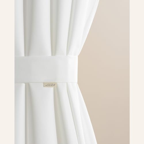 ROOM99 Raffhalter für vorhänge 8 x 120 cm (Breite x Länge) Dekorative Schärpen für Gardinen, Vorhanghalter Outdoorvorhang Ecru, 1 Stück