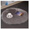 Hrlace Lammfell Schaffell Teppich Rund Kunstfell Teppich Waschbar Weich Fellteppich Flauschiger Longhair Stuhlauflage Nachahmung Wolle Bettvorleger Sofa Matte für Heimdekoration Hellgrau 45 * 45cm