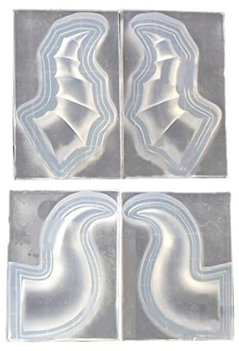 LUCKGONI 2 x Horn-Form aus Kunstharz für Schmuckherstellung, Haarspangen, Silikonform, Epoxidharz, Basteln, Haar-Clip-Dekor-Werkzeug