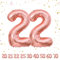 Geburtstag zahlen luftballon 22 jahre | Roségold Folienballon 22 XXL -Riesen Folienballon in 40 - 101cm Geburtstagsdeko - Ballon Zahl Deko zum Geburtstag .Fliegt mit Helium