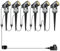 6pcs focos de jardín LED de luz de jardín, blanco cálido 3000K COB aluminio, iluminación de jardín LED con Pincho, lámpara de jardín 12V 20W IP65 Impermeable para jardín exterior, árbol de césped