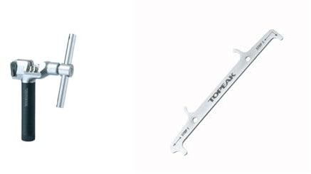 Topeak All Speeds Chain Tool Kettennieter, Silver, 8.6 x 2.8 x 12.8 cm & Kettenwerkzeug Chain Hook & Wear Indicator, Silver, One Size