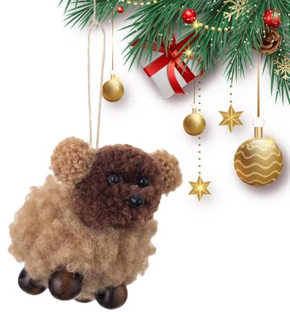 Generic Dogs Ornaments for Christmas Tree - Felt Animal Ornaments Pendant | Christmas Tree, Fireplace, Door Frame, Window Decor