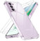 Vauki Cover per Samsung Galaxy S21 FE 5G con 2 Pezzi Vetro Temperato,Trasparente Custodia Antiurto Ultra Sottile Silicone Morbido,Resistente Anti-Graffio Clear Cellulare Case per Samsung S21 FE 6.4“