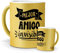 mundohuevo Taza Amigo | Taza mejor Amigo Invisible | Regalos Divertidos para Amigo Invisible | Frase Original y Graciosa | Taza Purpurina Navidad | Idea de Regalo Navidad | Taza de Café y Té | 350 ML