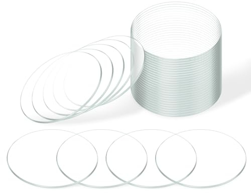 Uhrenglas Linsen Set, 34-teilige Uhrenglaslinsen aus Mineralglas, Uhrenglas mit konvexer Oberfläche, konkaver Rückseite, für Uhrenreparatur und als Messbecher Abdeckungen, 16-35 mm