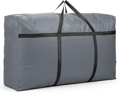 YiMiLiu 180L Extra Large Storage Bag Waterproof Luggage Bag Heavy Duty Moving Bag (Grey)