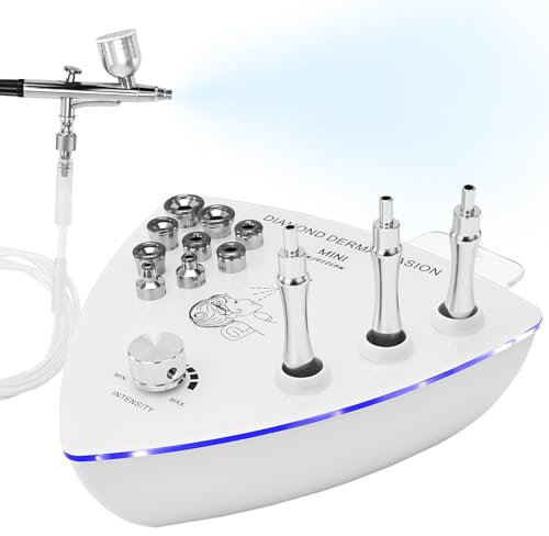 Blayram Diamant Microddermabrasion Gerät, 3 in 1 Professionelle Mikrodeermabrasionsmaschine Heimgebrauch,Wasserspray-Peeling-Dermabrasionsmaschine für die Hautpflege zu Hause, 65–68 cmHg Saugkraft