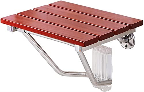 Sgabello da doccia in legno massello Sgabello pieghevole Sedile da parete Sgabello da seduta for bagno Sedia da parete for doccia antiscivolo Sedia da parete for bagno con cambio di scarpe(38x33.8x29c