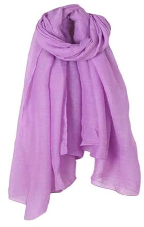 NXSLONE Sciarpa,Foulard, Sciarpa Lunga da Donna Tinta Unita, Stile Vintage, in Cotone e Lino, Grande, Scialle, Hijab, Elegante, Fucsia