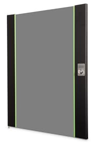 DIGITUS glass replacement door for Unique network cabinet – 16U – suitable for DN-19 16-U-SW, DN-19 16U-6/6-SW, DN-19 16-U-3-SW – with lock and key – safety glass – black