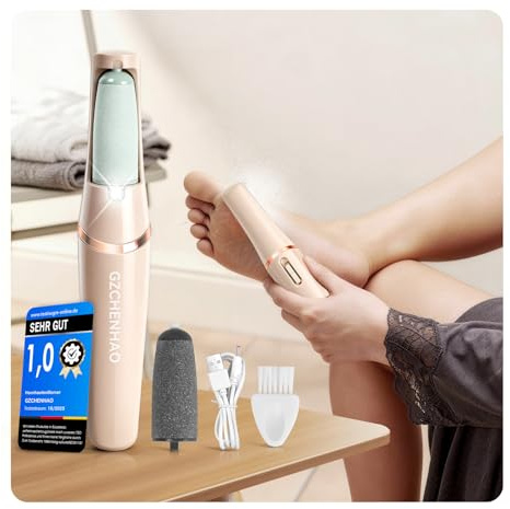 GZCHENHAO 9.0 Upgrade 3-IN-1 Hornhautentferner Elektrisch【Entfernt 99.92% Hornhaut in 3 Min】Elektrischer Hornhautentferner Füße Sensortechnik,für Tote Harte Rissige Haut (Spink)
