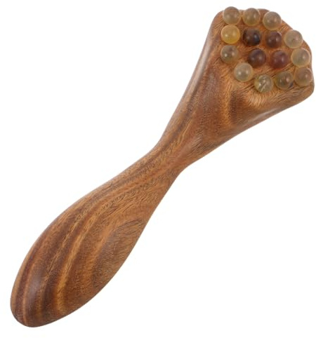 PAMINGONO Holz Akupressur Massagestab für Augencreme Applikator Gesichtsmassagegerät aus Schabeinrichtung für Hautpflege zu Hause Entspannung