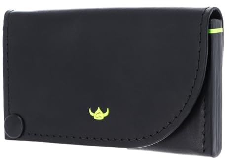 Golden Head Leder Neon RFID Protect Kartenetui (verschraubt) 4457 Schwarz