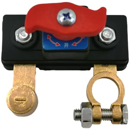 Coupe-Circuit Batterie 12V/24V Pour Caravane 4x4 Et Bateau, Interrupteur D'Isolation Avec Poignée Rotative, Matériau En Cuivre Haute Conductivité, Évite Fuites Et Décharges