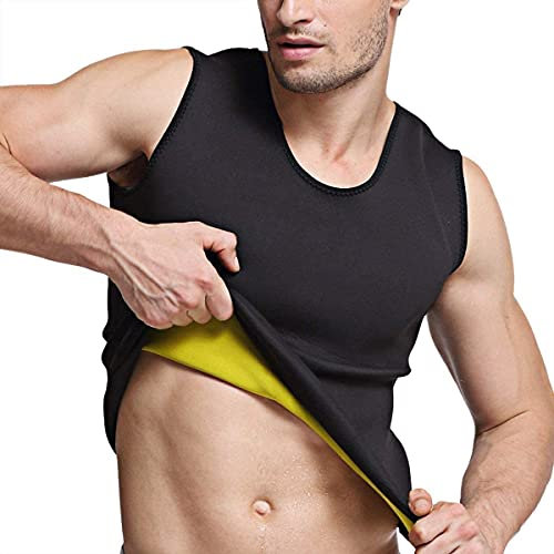 Martiount Canotta Sauna da Uomo, Maglia Sauna Uomo Body Building, Allenamento Muscolare, Resistenza, Colore Nero, Uomo 2XL