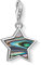 Thomas Sabo Damen Charm-Anhänger Stern Abalone Perlmutt türkis Charm Club 925 Sterling Silber 1533-509-7