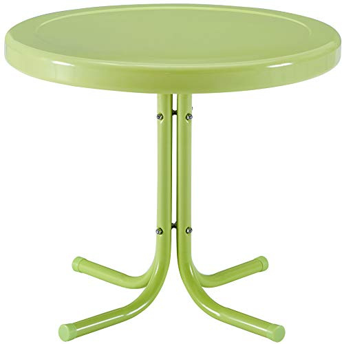 Crosley Furniture Retro Metall Terrassen-Beistelltisch Tisch in Key Lime