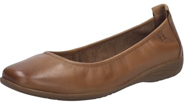 Josef Seibel Women Classic Ballet Flats Fenja 01, Ladies Ballet Flats,Width G (Regular),Flats,Summer Shoe,Slip-on,Sporty,Brown (Camel),41 EU / 7 UK