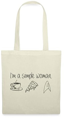 Spreadshirt Star Trek Discovery I'm A Simple Woman Stoffbeutel, One size, Natur