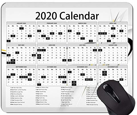 YENDOSTEEN 2025 Kalender Mauspad,Quadratisches Gaming Mauspad,Lichtblendung verschmiert hell Gummi-Mauspad,Gilt für Spiele,Zuhause,Schule,Büro-Mauspad (2025 Kalender)