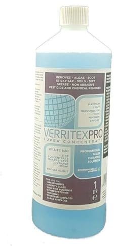 VerritexPro Concentrated Glass Greenhouse Conservatory Cleaner, Greenhouse Cleaner As Used By The Professionals for Window Cleaning, Conservatory Roof Cleaner, Concrete Cleaner, Dilutes 1:20