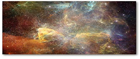 Tulup Impression sur Verre 125x50 cm Image Tableau Photo décorative panoramique pour la Cuisine et Le Salon - Art: Moderne et Classique - Cosmos - Multicolore