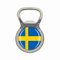 Flaschenöffner, Motiv: Schweden-Flagge, Kühlschrankmagnet, Metall, Glas, Kristall, Reise-Souvenir, Geschenk, Heimdekoration