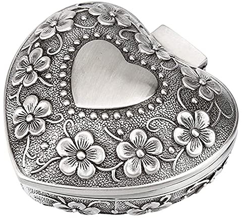Herzförmige Schmuckschatulle Vintage Herzförmige Schmuckschatulle Herzförmige Vintage Metall Schmuckschatulle Ehering Box Ohrring Aufbewahrungsbox Schmuckkästchen Metall Für Hochzeiten Geschenke Usw