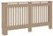 vidaXL Heizkörperverkleidung mit vertikalen Latten Heizkörperabdeckung Heizungsverkleidung Heizung Heizkörper Abdeckung 152x19x81,5cm MDF