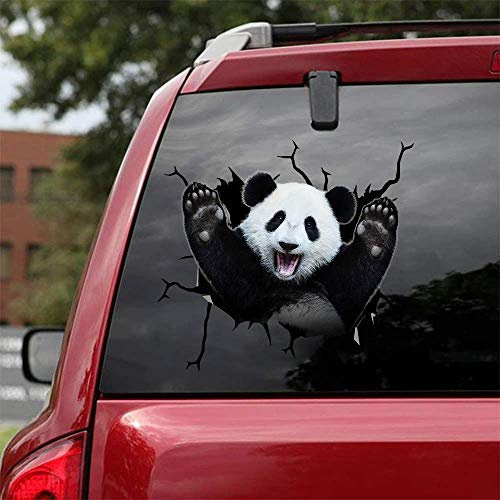 Decalcomanie per auto con panda e animali selvatici per auto, confezione da 2 – realistici adesivi panda per finestrini auto, pareti serie 3, dimensioni 20,3 x 20,3 cm
