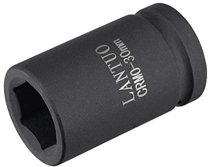 sourcing map 1 Drive by 30mm 6-Point Impact Socket, CR-MO 80mm Length, Standard Metric Sizes