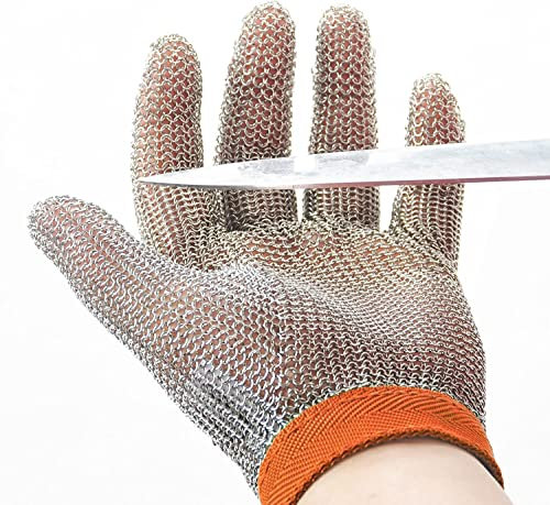 Dowellife Chainmail Glove, Cut Resistant Food Grade, Stainless Steel Mesh Metal Knife Cutting Glove for Butcher, Oyster Shucking Kitchen Mandoline Chef Slicing Fish Fillet (X Large)