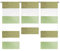Experience by Omega 3er Set Miniflächen 4er Set Scheibengardine Küchengardine Tunnelzug Bistrogardine Größe 3 x 30 x 80/60/80 cm, Farbe 2280 10 - Weiß/Grün