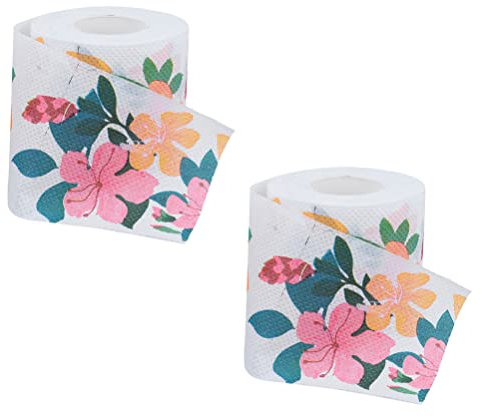 TOYANDONA 2rollen Bunte Bedruckte Toilettenpapierrollen Pack Hygienepapier Mit Mustern Weich Und Hautfreundlich Für Badezimmer Und Büros Hohe Wasseraufnahmefähigkeit