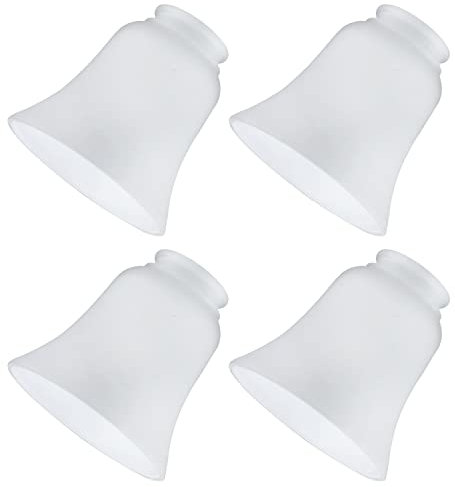 Glasschirm-Ersatz für Leuchten, 4 Stück Deckenventilator-Lichtabdeckungen, mattierte Opalfarbe, Deckenventilator-Glaskugeln, 11,4 cm Durchmesser, 5,4 cm Passform