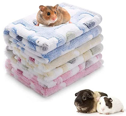 ASOCEA 3-Pack Meerschweinchen Decke Weiche Warme Haustier Schlaf Matte Pad Kleine Tiere Bettwäsche Handtücher Flanell Werfen für Meerschweinchen Hamster Kleines Kaninchen Chinchilla Igel(15.7*23.6in)