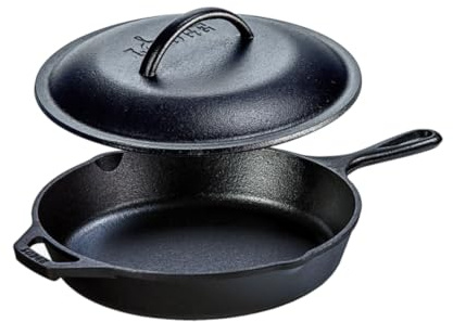Lodge – Poêle + couvercle en fonte naturelle 26cm – Tous feux – Made in USA