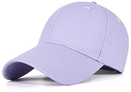 Tybiky Unisex Baseball Cap, Helles Lila, Polyester & Baumwolle, Verstellbare Metallschnalle, Sonnenschutz, Atmungsaktiv, Größe 56-58cm