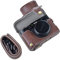 Rieibi X100V Kameratasche - Retro Ledertasche für Fujifilm X100V Digitalkamera - Schutzhülle mit Tragegurt und Grifftasche - Braun