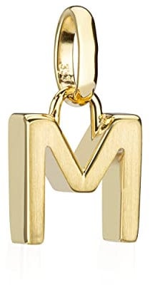 NKlaus Kettenanhänger Buchstabe M klein 333 Gelb Gold 8,5mm Matt Alphabet für Halskette 9533