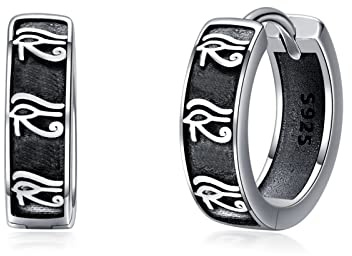 Unisex Creolen 925 Sterling Silber Keltische Kreuz Creolen Wikinger Rune Creolen Schlafen Kreolen Ohrringe Klapp Creolen Ohrringe Ohrschmuck Geschenk für Männer Frauen