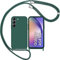 LIUKM Custodia Compatibile con Samsung Galaxy A54 5G, Custodia da Collo per Smartphone,Cover con Cordoncino da Indossare Cordino Laccio Morbido Silicone Necklace Bumper Case - verde