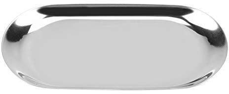 SEAFRONT Aufbewahrungstablett Edelstahl-Tablett-Organizer Schmucktablett Badezimmer-Tablett Aufbewahrungs-Organizer Make-up-Kosmetik-Organizer Tabletts mit Kleinen Kleinen Accessoires (Silber)