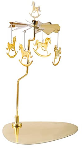 Drehbarer Teelichthalter, Tischdekoration, Pferd