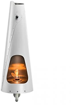 FOCOTTO | CONOTTO Air Chimenea de bioetanol de Pared Moderna, Colorida y de diseño | Sin chimeneas | Acero Inoxidable Pintado | Chimenea orientable 180° (blanco)