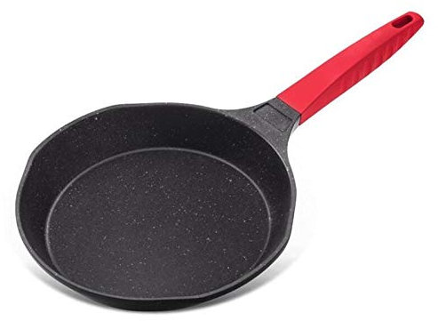 OQHAIR Sartén con Apertura de Acero Inoxidable, sartén Antiadherente Sartén para Tortillas de Acero Sartén para lavavajillas Apto para Horno Utensilios de Cocina antiadherentes