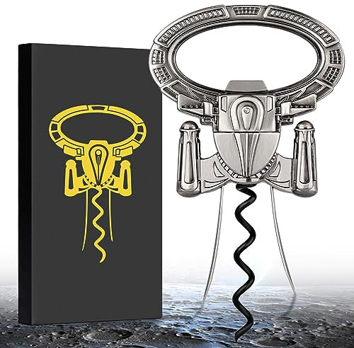 LKKCHER Ah So Cavatappi per Bottiglie di Vino Antico, Apribottiglie per Birra, Estrattore di Sughero a Due Rebbi, Cavatappi a Lame, Regalo Natale Regalo Compleanno Uomo Lui, Marito Fidanzato, Argento